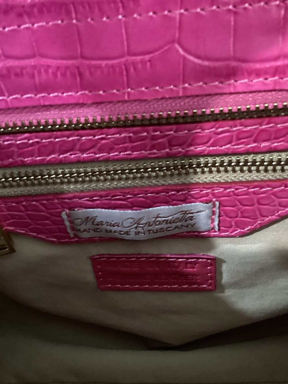 Maria Antonieta Pink Trim Woven Satchel with Detachable Strap - Picture 5 of 12